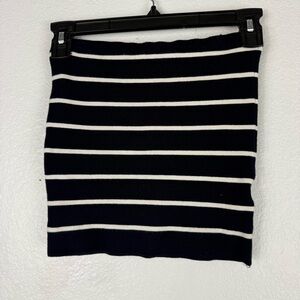 Caroline Constas bandeau crop top sleeveless stripes size XS